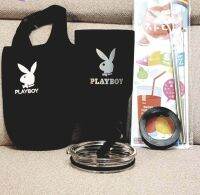 แก้วเก็บอุณหภูมิ ร้อน เย็น ลายPlay Boy  ฟรี! ถุงใส่แก้ว + หลอดแสตนเลสพร้อมแปรงล้างและยางรองแก้วฝาจะเป็นคละสีให้น่ะค่ะ