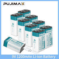 PUJIMAX ถ่านชาร์จ 9V 1200mAh Li-ion ราคา1ก้อน แถมสายชาร์จให้