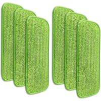 6 Washable/Reusable Microfiber Mop Pads Compatible with Swiffer Wet Jet