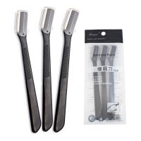 ┇♘► 3 Pcs Eyebrow Trimmer Face Razor Eyebrow Portable Blades Shaver Knife Hair Remover Set Makeup Eyebrow Profiler Tools