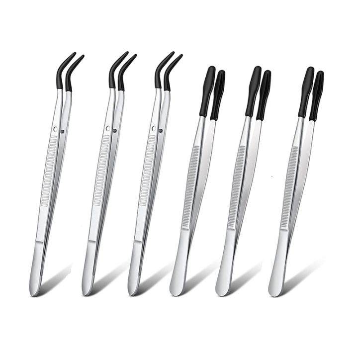 6-pcs-of-rubber-tip-tweezers-pvc-silicone-precision-tweezers-laboratory-industrial-hobby-craft-tweezers-tool