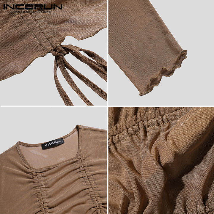 incerun-เสื้อทีเชิ๊ตแขนยาวสำหรับผู้ชาย-เสื้อเชิ๊ตลำลองเสื้อทีเชิ๊ตผู้ชายแขนยาวเสื้อทีเชิ๊ตพอดีตัวเสื้อยืดซีทรู-เสื้อผ้าลำลอง-3