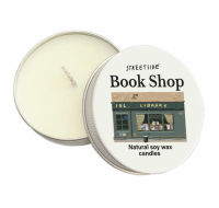 Summerstuff.marine - Streetside book shop soy wax candles (60g.) เทียนหอม กลิ่นต้นไผ่ ฟิวผ่อนคลาย สงบ ของขวัญ