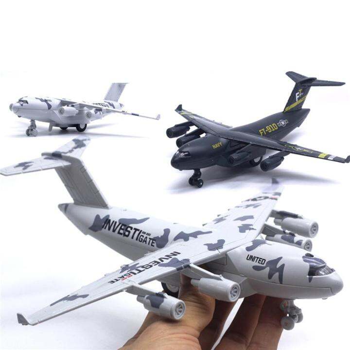 diecast-c17เครื่องบินดึง-lampu-belakang-ของเล่นเพื่อการศึกษาโมเดลเครื่องบินเสียง