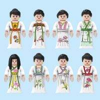 ผู้หญิง Hanfu ชุดผ้าจีนแบบดั้งเดิม Creative Compatible Building Blocks อิฐชุดอะไหล่ House อุปกรณ์เสริมเด็ก Toys