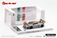 โมเดลดาว1:64 LBWK LB-Silhouette Work 458 GT Gulf ดิบพิเศษตาย-หล่อโมเดลรถยนต์คอลเลกชันขนาดเล็ก