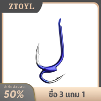 ZTOYL เบ็ดตกปลาเหล็กคาร์บอนสูง10ชิ้น/ล็อตตะขอตกปลาสองปลายแหลมแข็งแรงอุปกรณ์ตกปลามีหนามสำหรับตกปลาทะเลเบ็ดคู่