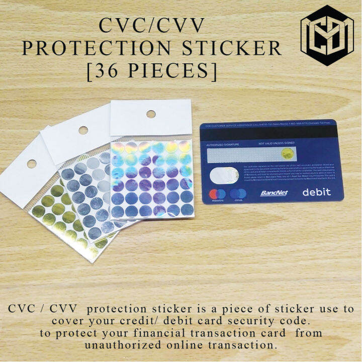 CVC / CVV DEBIT AND CREDIT CARD PROTECTION STICKER 36 PIECES | Lazada PH