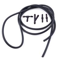 1M Windshield Washer Nozzle Hose Tube Front Window Headlight Pump Car Parts With Connector T Y Straight Car Wiper Spray Hose