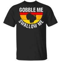 CLOOCL Thanksgiving T-Shirts Gobble Me Striped Sticker Printed Tees Adult Teens Casual Shirts 100% Cotton T-Shirt Dropshipping XS-4XL-5XL-6XL