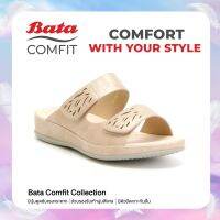 Bata COMFIT SLIP ON รองเท้าเพื่อสุขภาพ รองเท้าแตะลำลอง แบบสวม สีเบจ รหัส 6618697 Ladiescomfort Fashion SUMMER