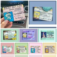 หนวดปลาหมึก NEB11กระเป๋าใส่ใบขับขี่การ์ตูนหนัง PU Eugene H.krabs กระเป๋าเก็บบัตร SpongeBob มินิกระเป๋าคลัตช์ Patrick เคสใส่การ์ดผู้หญิง