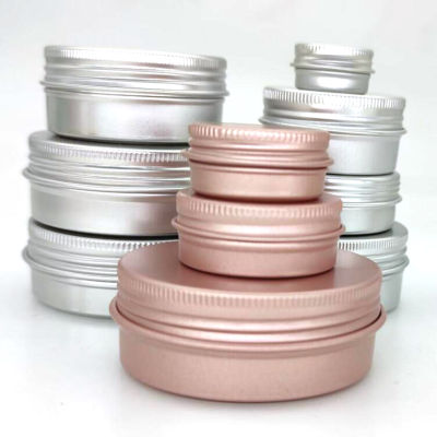 50pcslot 5g 10g 15g 20g 30g 40g 50g Aluminum Jars 5ml 10ml 15ml 20ml 30ml 40g 50ml Empty Cosmetic Metal aluminum Tin Containers