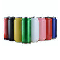 High Quality Beverage Can Hot Insulation With Straw Thermos Garrafa Termica Stainless Steel Water Bottle 300500ml