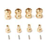 4Pcs Brass Extended Wheel Hex Hub Adapter 9750 for TRX4M -4M 1/18 RC Crawler Car Upgrades Parts Accessories