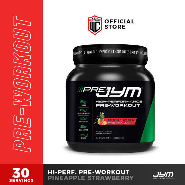 JYM PRE JYM 30 SERVINGS PINEAPPLE STRAWBERRY FLAVOR Lazada PH