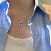 Silvology Genuine 925 Sterling Silver Natural Aquamarine Pendant Necklac For Women Oval Stone Crystal Necklac Luxury Jewelry