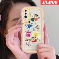 เคส JIUMOO สำหรับ Huawei Y9ชั้นหนึ่งเคส2019เครยอนชินจังลายขอบคลื่นคอลอร์ซอฟท์เคส TPU ซิลิโคนแบบใสเคสมือถือกันกระแทกรวมทั้งหมดรวมหัวกล้องฝาครอบป้องกัน