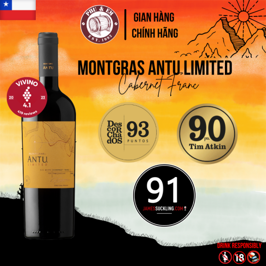 Vang đỏ chile montgras antu limited cabernet franc maipo valley - ảnh sản phẩm 2