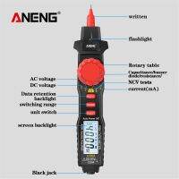 ZZOOI ANENG A3004 Digital Multimeter Pen Auto Range NCV AC/DC Mini Voltmeter Resistance Meter Capacitance Diode Test Profesional Tools