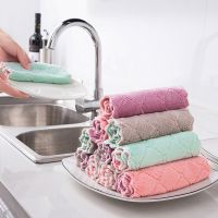 10PCS Kitchen Towel Double-sided Dish Cloth Is Non-oily Scouring Pad for Cleaning Super Absorbent Microfiber Cleaning Cloth