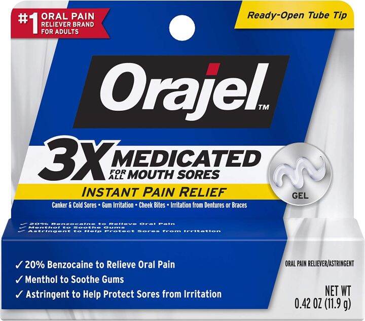 Orajel Extra Strength 3x Medicated For All Mouth Sores Immediate Pain
