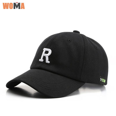 WOMA หมวกเบสบอลผู้ชายกีฬาลำลองย้อนยุคหมวกปรับขนาดได้กระบังแสงขนาดเดียว