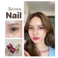 ?ขายดีที่1 มีค่าสายตา? Lovelylens Nail Gray Brown บิ๊กอาย สุดปัง คอนแทคเลนส์ รายเดือน มีอย แถมตลับฟรี เลนส์นิ่ม สวยปัง