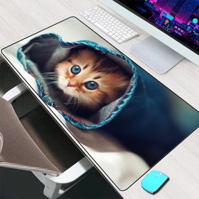Cat Kittens Cute Mouse Pad Large Gaming Accessories Mouse Mat Keyboard Mat Desk Pad Computer Mousepad PC Gamer Laptop Mausepad