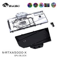 Bykski GPU Water Cooling Block สำหรับ Leadtek RTXA5000ทองแดงหม้อน้ำบล็อก Backplate 12V/5V RGB Sync/ N-RTXA5000-X