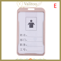 Valitoo บัตรประจำตัวนามบัตรอลูมิเนียมสำหรับป้องกันซองใส่บัตรสายคล้องปรับได้