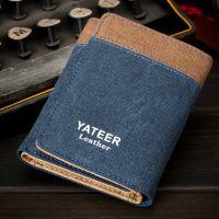 Retro Men 39;s Wallet Business ID Card Holders Purse Small Leather Card Wallets Short Bifold Wallet for Men Slim Purses Male Wallet