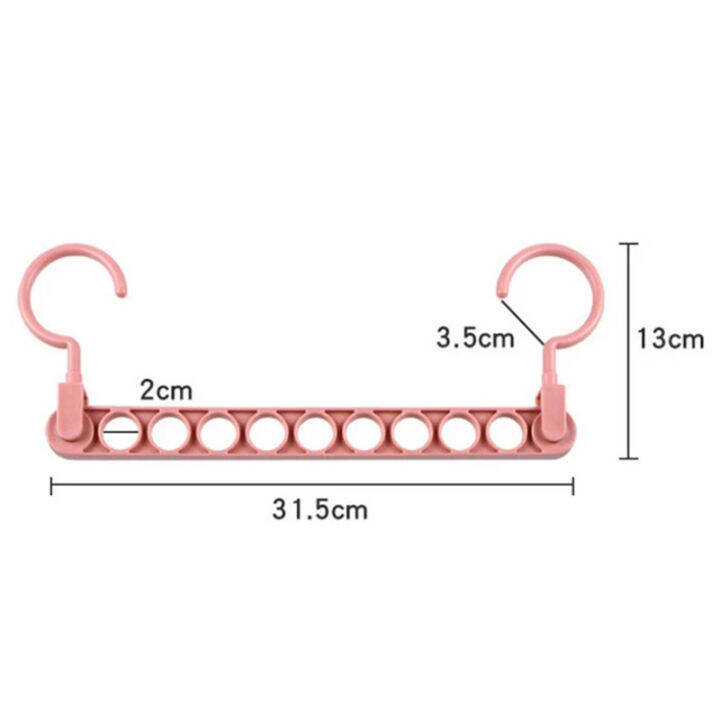 rayua-ไม้แขวนเสื้อพับได้อเนกประสงค์-ที่แขวนเสื้อผ้ามหัศจรรย์9รูไม้แขวนเสื้อผ้าหมุนได้