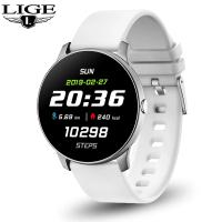 LIGE Simple Women Pink Smart Watch Monitoring Health Ladies Pedometer Sports Fitness Tracker Waterproof Smartwatch