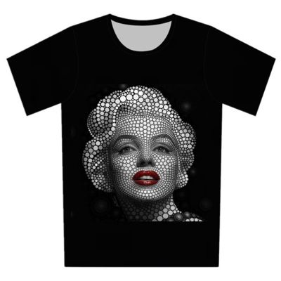 Joyonly 2018 Summer Children New 3D Digital Printing Marilyn Monroe Rose Funny T-shirts Boys Girls Casual T shirt Cool Tees Tops