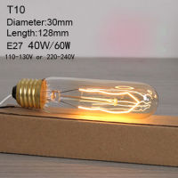 Edison Incandescent Light Bulbs E27 Lamp Holder 110V240V 2300K Vintage Decoration Warm Lights 40W-60W