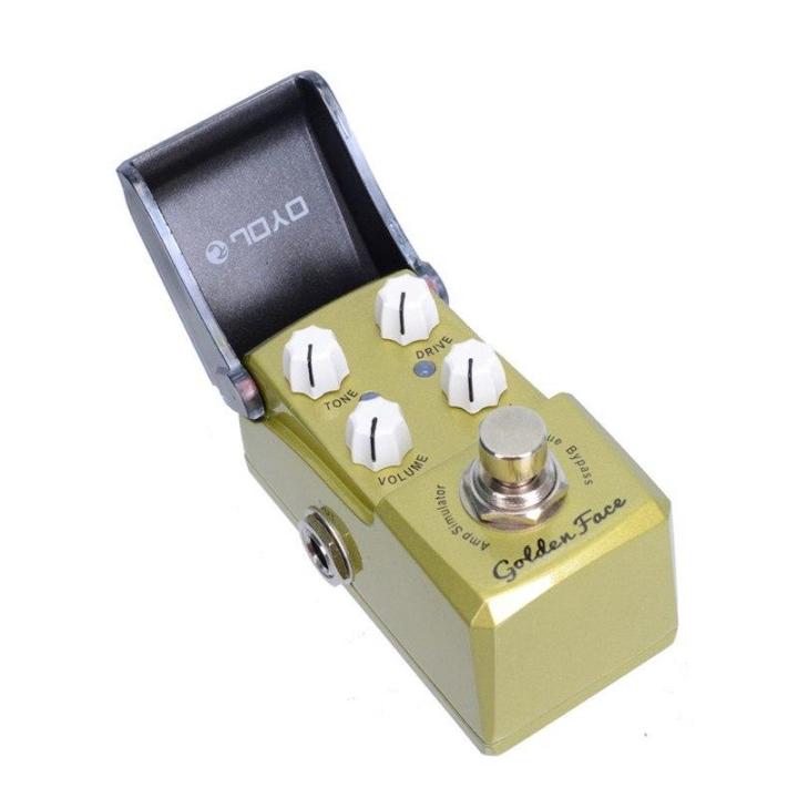 ironman-jf-308-gloden-face-marshall-style-amp-simulator-mini-series-effect-pedal-with-golden-connector-and-mooer-knob