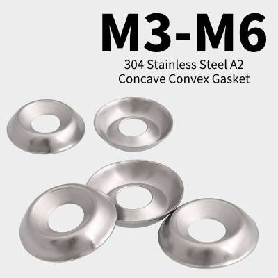 Gasket Concave Convex Tapered Spherical Cone Washer 304 Stainless Steel A2 6# 8# 10# 12# Countersunk Cup Washers Fisheye Washer Nails  Screws Fastener
