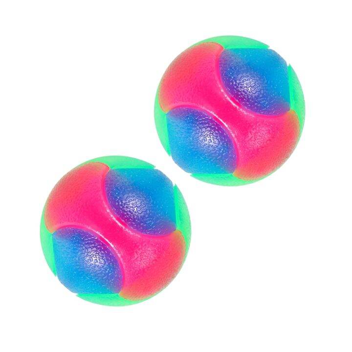 Light Up Dog Balls Flashing Elastic Ball Glow in the Dark Interactive