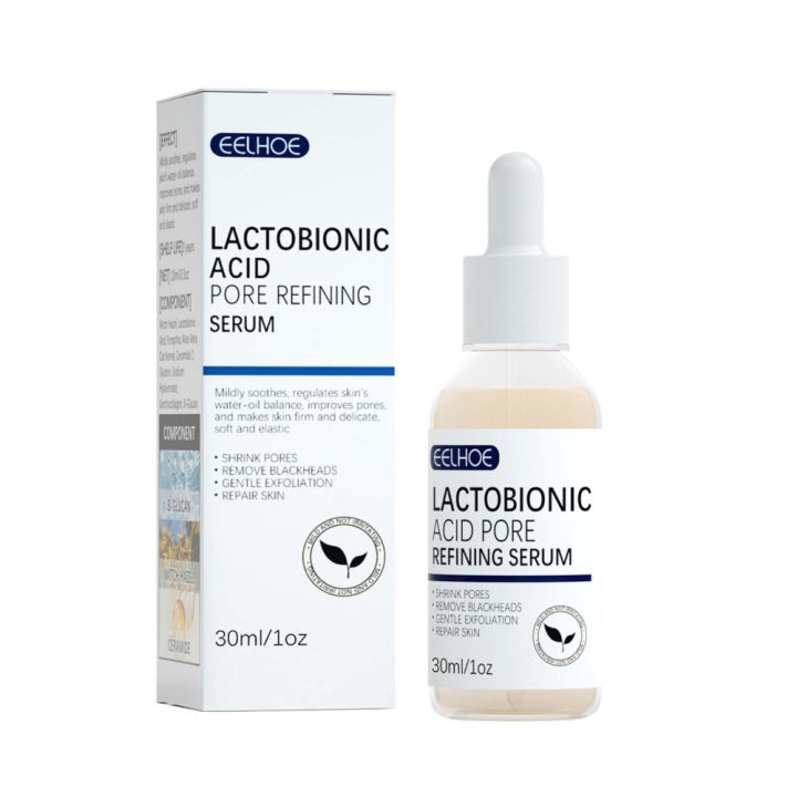 eelhoe-elecool-official-store-1-pc-lactobionic-acid-shrinking-pore-essence-hyaluronic-acid-บำรุงกระชับผิว-repairing-clean-blackhead-acne-skin-care-essence-face-skin-care-คลังสินค้าพร้อม