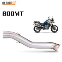 ใบบนสำหรับ CFMOTO 800MT CF 800 2021 2022รถจักรยานยนต์ไอเสียท่อไอเสียกลางลิงค์ท่อ Espace Moto ลื่นบนท่อสแตนเลส