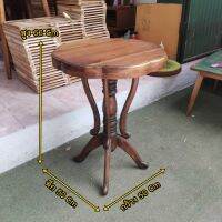 โต๊ะไม้สัก โต๊ะข้าง กว้าง50xลึก50xสูง66 Cm สีเสี้ยนดำ โต๊ะวางของ (teak table, side table) ดีไซน์เรียบหรู เข้ากับบ้านทุกแบบ งานสีขัดละเอียด เรียบเนียนไร้เสี้ยน