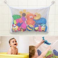 Baby Bathroom Mesh Bag Sucker Design Bath Toys Storage Bag Kids Toy Storage Mesh Toy Bag Net Infant Bathing Hanging Organizer