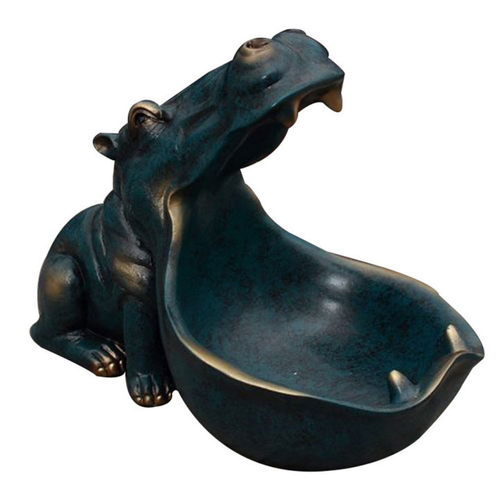 big-mouth-hippo-storage-figurine-key-bowl-resin-hippo-candy-dish-home-decor-crafts