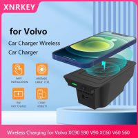 XRNKEY 15W Car Wireless Charging Pad For Volvo XC90 S90 V90-60 XC60 S60 QI 2016~2022 Phone Charging Plate Panel Fast Charger Iph