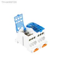▫☋ 1 Piece UKK160A Din Rail Terminal Block One In Six Out Power Distribution Block Universal Electric Wire Connector Junction Box