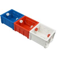 5 pcs Wall Switch Socket Junction Box Type 86 Splicing Cassette PVC Concealed Bottom Box Wire Plastic Cases