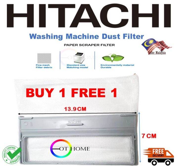 HITACHI WASHING MACHINE DUST FILTER BAG*BUY 1 FREE 1 Lazada
