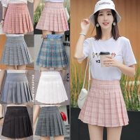 COD ✣ The Monolopy Shop28dfgs8dgs JK tennis skirt Plaid pleated skirt short skirt womens new skirt Korean college style high waist A-line skirt skirt skirt