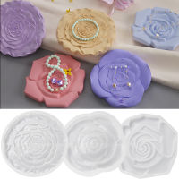 Gypsum Coaster Decorate Tray Home Furnishings One Piece Rose Candle Mould Diy